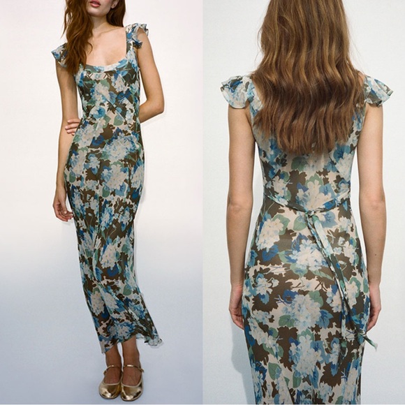 Realisation Par Dresses & Skirts - Realisation The Lila Dress in Blue Hydrangea Size L